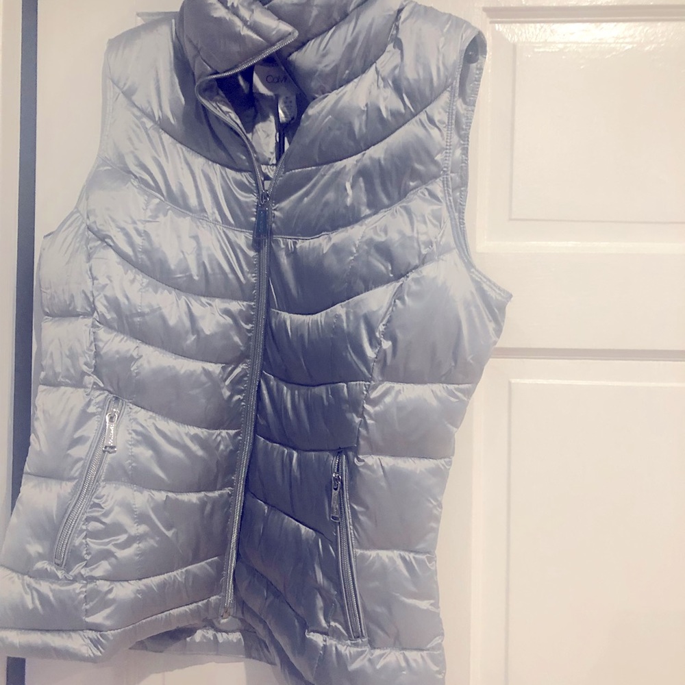 Calvin Klein silver puffer vest